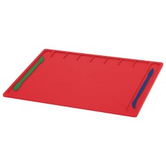 Доска для лепки А4, 280х200 мм, BRAUBERG KIDS, красная, 7 отделений для пластилина, 2 стека, 274257 - фото 2