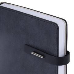 Ежедневник недатированный А5 138х213 мм BRAUBERG "Cowboy", под кожу, застежка 160 л., черный, 116200 - фото 3