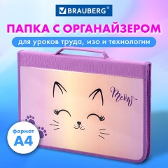 Папка на молнии BRAUBERG А4 с ручкой, с органайзером, 1 отделение, "Cheerful", 271448 Папка на молнии BRAUBERG А4 с ручкой, с органайзером, 1 отделение, "Cheerful", 271448 - фото 8