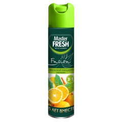 Освежитель воздуха аэрозольный 300 мл MASTER FRESH FUSION 3 в 1 "Севильский мандарин", С0006368