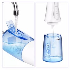 Ирригатор для полости рта KITFORT КТ-2915, портативный, емкость резервуара 0,35 л, 2 насадки, белый - фото 6