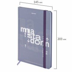 Блокнот с резинкой в клетку 96 л., А5 145х203 мм, твердая обложка, BRAUBERG, "Моноколор", 116318 Блокнот с резинкой в клетку 96 л., А5 145х203 мм, твердая обложка, BRAUBERG, "Моноколор", 116318 - фото 3