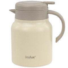 Чайник-термос 1 л JOYLUX (ДЖОЙЛЮКС) COFFEE BREAK, нержавеющая сталь SUS304, заварник/сито, бежевый матовый, 700329 - фото 2