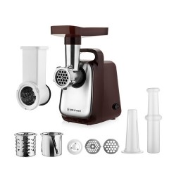 Мясорубка BRAYER BR1601, 1300 Вт, производительность 1,5 кг/мин, металлический шнек, реверс, пластик, коричневая/серебро Мясорубка BRAYER BR1601, 1300 Вт, производительность 1,5 кг/мин, металлический шнек, реверс, пластик, коричневая/серебро - фото 8