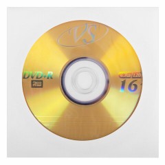 Диск DVD+R (плюс) VS, 4,7 Гб, 16х, бумажный конверт, КОМПЛЕКТ 5 шт., VSDVDPRK501 - фото 3