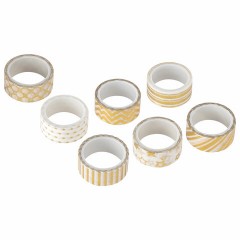 Клейкие WASHI-ленты для декора с фольгой ЗОЛОТИСТЫЕ, 15 мм х 3 м, 7 шт., рисовая бумага, ОСТРОВ СОКРОВИЩ, 661712 Клейкие WASHI-ленты для декора с фольгой ЗОЛОТИСТЫЕ, 15 мм х 3 м, 7 шт., рисовая бумага, ОСТРОВ СОКРОВИЩ, 661712 - фото 3