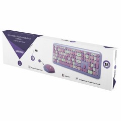 Набор беспроводной SMARTBUY 666395, клавиатура, мышь 2 кнопки + 1 колесо, фиолетовый SBC-666395AG-V Набор беспроводной SMARTBUY 666395, клавиатура, мышь 2 кнопки + 1 колесо, фиолетовый SBC-666395AG-V - фото 3
