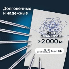 Ручки шариковые BRAUBERG "M-500 CLASSIC", НАБОР 4 шт., СИНИЕ, узел 0,7 мм, линия письма 0,35 мм, 143453 Ручки шариковые BRAUBERG "M-500 CLASSIC", НАБОР 4 шт., СИНИЕ, узел 0,7 мм, линия письма 0,35 мм, 143453 - фото 12