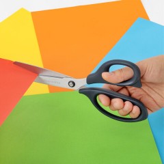 Ножницы BRAUBERG "BOMB", 210 мм, графитовый цвет, 2-сторонняя заточка, эргономичные, 238856 - фото 10