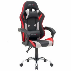 Кресло компьютерное CROMEX (КРОМЕКС) "Quantum GM-155 RGB", подсветка, две подушки, экокожа, черное/красное/серое, 532955 - фото 20