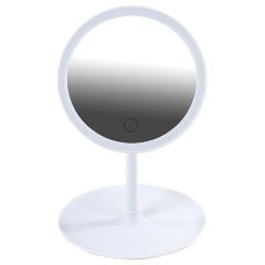 Зеркало настольное с LED-подсветкой для макияжа, диаметр 17 см, 3 режима свечения, аккумулятор 800 mAh, цвет белый, WBZ (ВБЗ), 609332 - фото 2