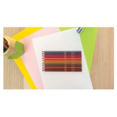 Карандаши цветные BIC "Evolution Stripes", 12 цветов, шестигранные, грифель 9505221 - фото 7
