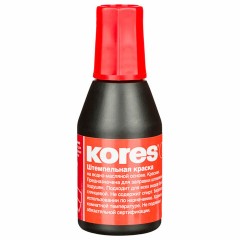Краска штемпельная KORES красная 28 мл, на водно-масляной основе, 71324, 4969