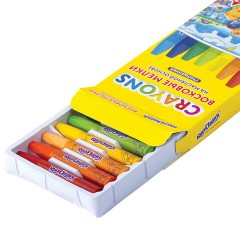 Восковые мелки утолщенные на масляной основе ЮНЛАНДИЯ "ДОМИКИ", 12 цветов, 273090 - фото 4