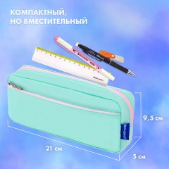 Пенал мягкий BRAUBERG PASTEL, 2 отделения, мятный, 21х9,5х5 см, 272275 Пенал мягкий BRAUBERG PASTEL, 2 отделения, мятный, 21х9,5х5 см, 272275 - фото 8