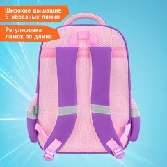 Рюкзак SNOOBAG (СНУБЭГ) MIND с пеналом в комплекте, 2 отделения, "Озорной котик", 40х28х18 см, 274443 - фото 15