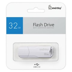 Флеш-диск 32 GB SMARTBUY Clue, USB 2.0, белый, SB32GBCLU-W - фото 5