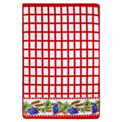 Салфетка из МИКРОФИБРЫ универсальная, 40х60 см, красная клетка, орнамент, 240 г/м2, BOOMHOUSE (БУМХАУС), 700880 - фото 2