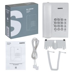 Телефон проводной SANYO RA-S204W, тональный / импульсный режим, повтор, белый - фото 5