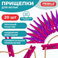 Прищепки бельевые 7,8 см, КОМПЛЕКТ 20 штук, пластик, ассорти, PRIMILA ORIGINAL, 700511 Прищепки бельевые 7,8 см, КОМПЛЕКТ 20 штук, пластик, ассорти, PRIMILA ORIGINAL, 700511 - фото 9