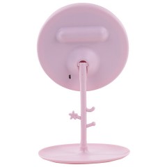 Зеркало настольное с LED-подсветкой для макияжа, диаметр 17 см, 3 режима свечения, аккумулятор 1200 mAh, цвет розовый, WBZ (ВБЗ), 609331 - фото 3