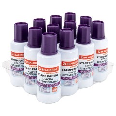 Краска штемпельная BRAUBERG PROFESSIONAL, clear stamp, фиолетовая, 30 мл, на водной основе, 227982 - фото 7