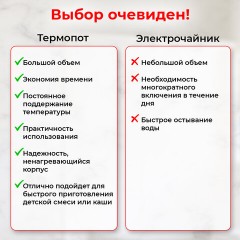 Термопот SONNEN TP-38, 4 л, 900 Вт, 1 температурный режим, 3 режима подачи воды, сталь, черный/серебро, 456710 Термопот SONNEN TP-38, 4 л, 900 Вт, 1 температурный режим, 3 режима подачи воды, сталь, черный/серебро, 456710 - фото 17