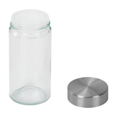 Набор для специй 2х100 мл, MAXI, солонка + перечница, стекло/сталь, круглые, WEGLA (ВЕГЛА), 700230 - фото 3