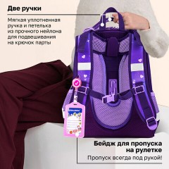 Ранец BRAUBERG PREMIUM, 2 отделения, с брелоком, "Аниме-кот", 38х29х16 см, 272017 - фото 18