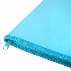 Папка объемная на молнии пластиковая BRAUBERG PASTEL, А4, 330х240 мм, 600 мкм, цвет аквамарин, 271970 - фото 4