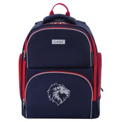 Рюкзак BRAUBERG CLASSIC, легкий каркас, премиум материал, "Lion", синий, 37х32х21 см, 228829 Рюкзак BRAUBERG CLASSIC, легкий каркас, премиум материал, "Lion", синий, 37х32х21 см, 228829 - фото 2