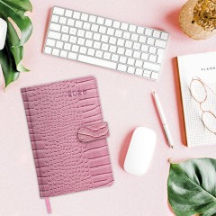 Еженедельник датированный 2026 А5 145х215 мм, BRAUBERG "Party", под кожу, коралловый, 117178 - фото 5