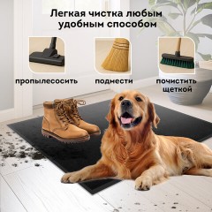Коврик придверный 80х120 см, ЧЕРНЫЙ, влаго-грязезащитный, 430 г/м2, ребристый, ЛЮБАША СТАНДАРТ, 701036 Коврик придверный 80х120 см, ЧЕРНЫЙ, влаго-грязезащитный, 430 г/м2, ребристый, ЛЮБАША СТАНДАРТ, 701036 - фото 11