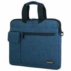 Сумка портфель HEIKKI NOVATION (ХЕЙКИ) с отделением для ноутбука 13-14", багажная лента, синяя, 28х38х3 см, 272593 - фото 4