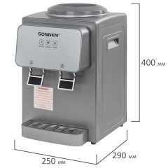 Кулер для воды SONNEN TSE-02GP, настольный, НАГРЕВ/ОХЛАЖДЕНИЕ ЭЛЕКТРОННОЕ, 2 крана, серебристый, 455745 Кулер для воды SONNEN TSE-02GP, настольный, НАГРЕВ/ОХЛАЖДЕНИЕ ЭЛЕКТРОННОЕ, 2 крана, серебристый, 455745 - фото 7