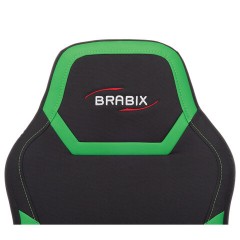 Кресло компьютерное BRABIX "Alpha GM-018", ткань/экокожа, черное/зеленое, 532639, GM-018_532639 Кресло компьютерное BRABIX "Alpha GM-018", ткань/экокожа, черное/зеленое, 532639, GM-018_532639 - фото 5