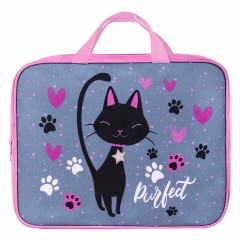 Папка на молнии с ручками BRAUBERG А4, 1 отделение, полиэстер, 80 мм, "Elegant cat", 271481 Папка на молнии с ручками BRAUBERG А4, 1 отделение, полиэстер, 80 мм, "Elegant cat", 271481 - фото 2