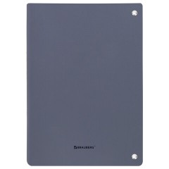 Тетрадь на кольцах БОЛЬШАЯ А4, 240х310 мм, 120 л., под кожу, BRAUBERG VISTA, "Minimal", серый, 405202 - фото 10