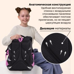 Ранец BRAUBERG LIGHT, 1 отделение, с брелоком, "Стильный бант", 36х26х13 см, 274386 - фото 14