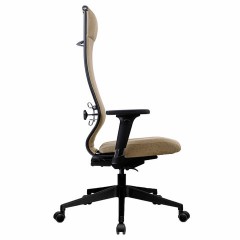 Кресло МЕТТА "ErgoLife" 10 B1-162D, пластик, синхромеханизм, 2D-подлокотники, ткань, бежевое Кресло МЕТТА "ErgoLife" 10 B1-162D, пластик, синхромеханизм, 2D-подлокотники, ткань, бежевое - фото 5