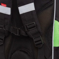 Ранец GRIZZLY анатомическая спинка, с мешком для обуви, для мальчиков, "SNEAKER", черный, 33х25х13 см, RAm-585-8/1 Ранец GRIZZLY анатомическая спинка, с мешком для обуви, для мальчиков, "SNEAKER", черный, 33х25х13 см, RAm-585-8/1 - фото 8