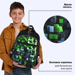 Рюкзак BRAUBERG FAVOUR, 2 отделения, 3 кармана, "Блоки", 40х29х15 см, 273124 - фото 11