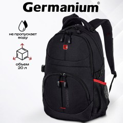 Рюкзак GERMANIUM "S-06" универсальный, уплотненная спинка, облегченный, черный, 46х32х15 см, 226953 - фото 15