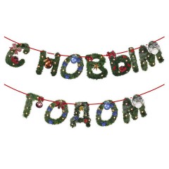 Гирлянда новогодняя "С Новым Годом", 11 букв, 10х15 см, картон, 2 м лента, ЗОЛОТАЯ СКАЗКА, 592586 - фото 3