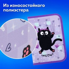 Пенал ПИФАГОР, 1 отделение, 2 откидные планки, полиэстер, 20х14 см, "Falling cat", 272287 Пенал ПИФАГОР, 1 отделение, 2 откидные планки, полиэстер, 20х14 см, "Falling cat", 272287 - фото 11