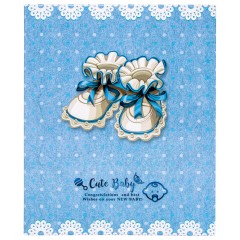Фотоальбом BRAUBERG "Baby shoes" на 200 фото 10х15 см, твердая обложка, термосклейка, голубой, 39114, 391147 - фото 2
