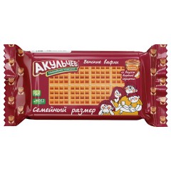 Вафли сдобные мягкие АКУЛЬЧЕВ "Венские" со вкусом вареной сгущенки 800 г, 629 - фото 2