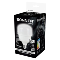Лампа светодиодная SONNEN EXTRA, 30 (250) Вт, Е27, цилиндр, нейтральный белый, 30000 ч, LED Т100-30W-4000-Е27, 457915 - фото 3
