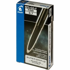 Ручка шариковая с грипом PILOT Super Grip G, ЧЕРНАЯ, узел 0,7 мм, линия 0,22 мм, BPS-GG-F B - фото 3