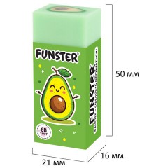 Ластики FUNSTER (ФАНСТЕР) "AVOCADO", НАБОР 3 штуки, 50х21х16 мм, прямоугольные, картонный держатель, экологичный ПВХ, блистер, 272724 Ластики FUNSTER (ФАНСТЕР) "AVOCADO", НАБОР 3 штуки, 50х21х16 мм, прямоугольные, картонный держатель, экологичный ПВХ, блистер, 272724 - фото 6